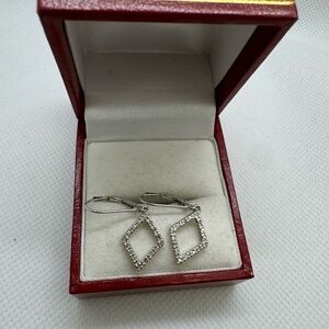10k, genuine, diamond earrings